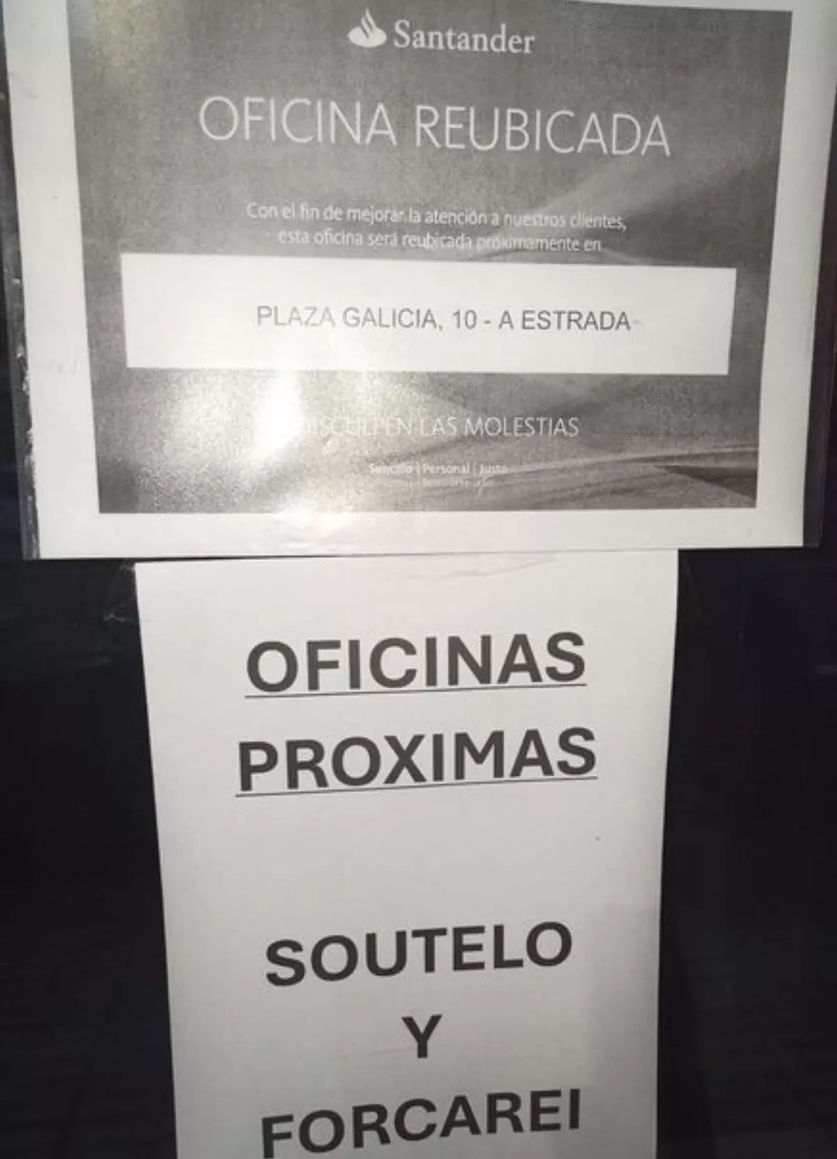 El PSOE de Cerdedo-Cotobade protesta por el cierre de su oficina del Santander