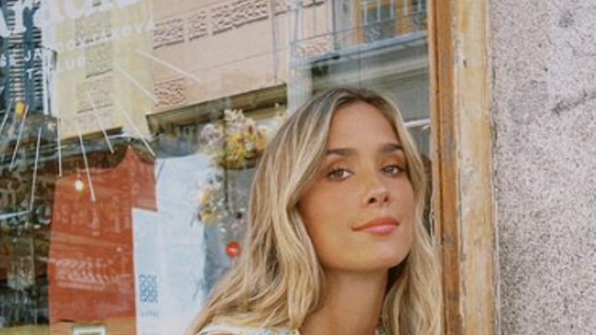 María Pombo, en una de sus fotos de Instagram, con vestido estampado