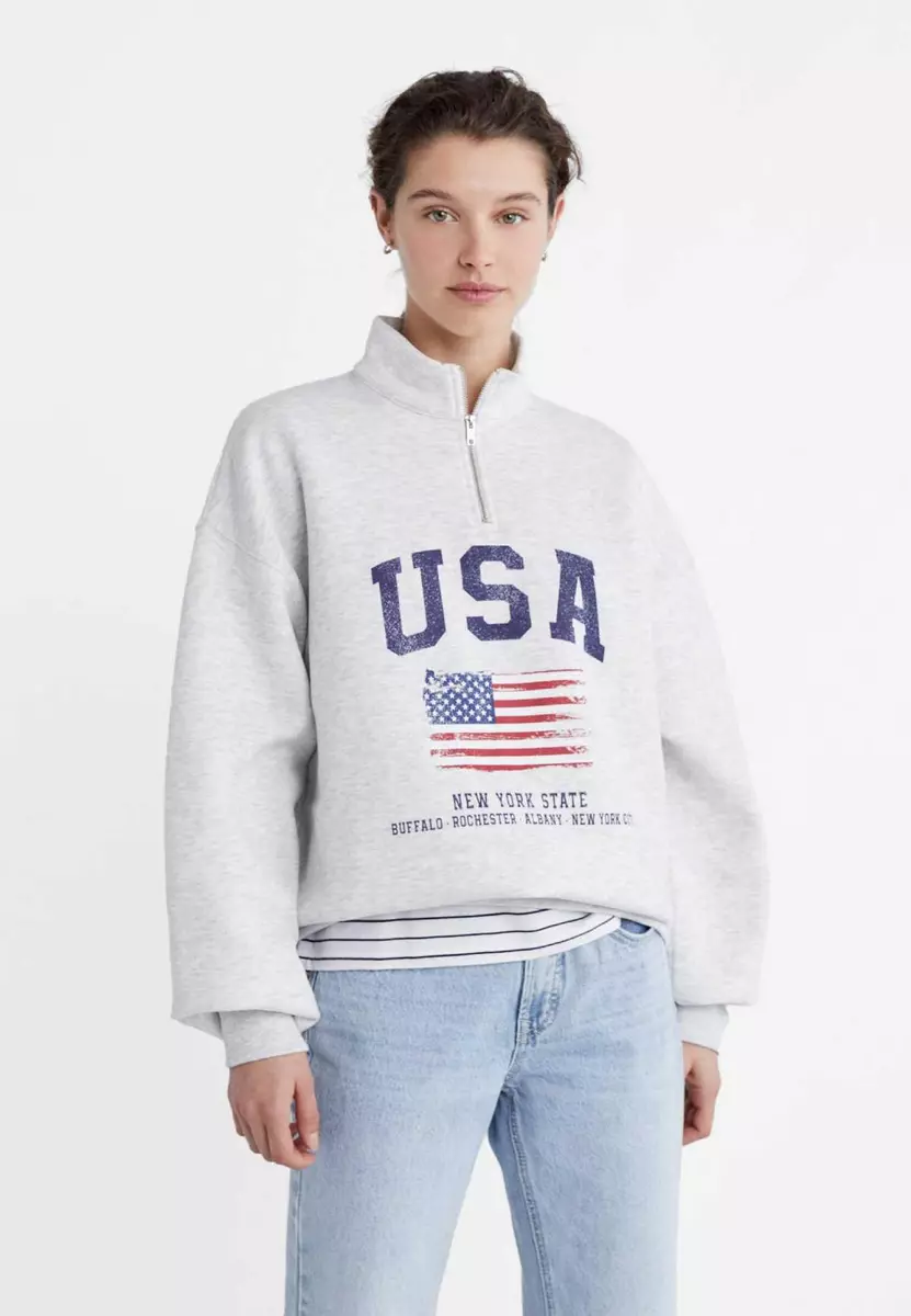 Sudadera USA con cremallera