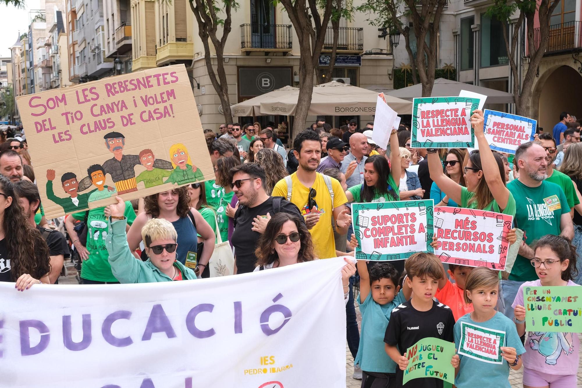 La huelga de educación en Elche