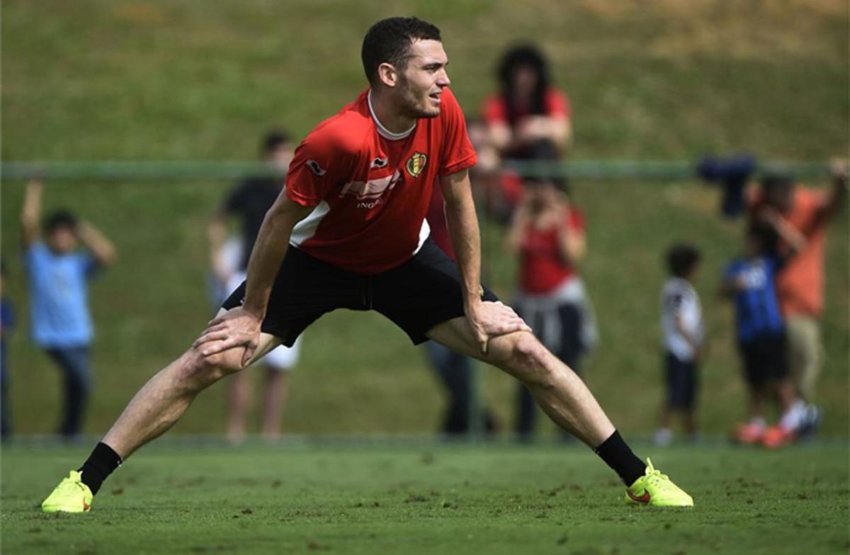 Thomas Vermaelen, jugador del Barça, con la selección belga