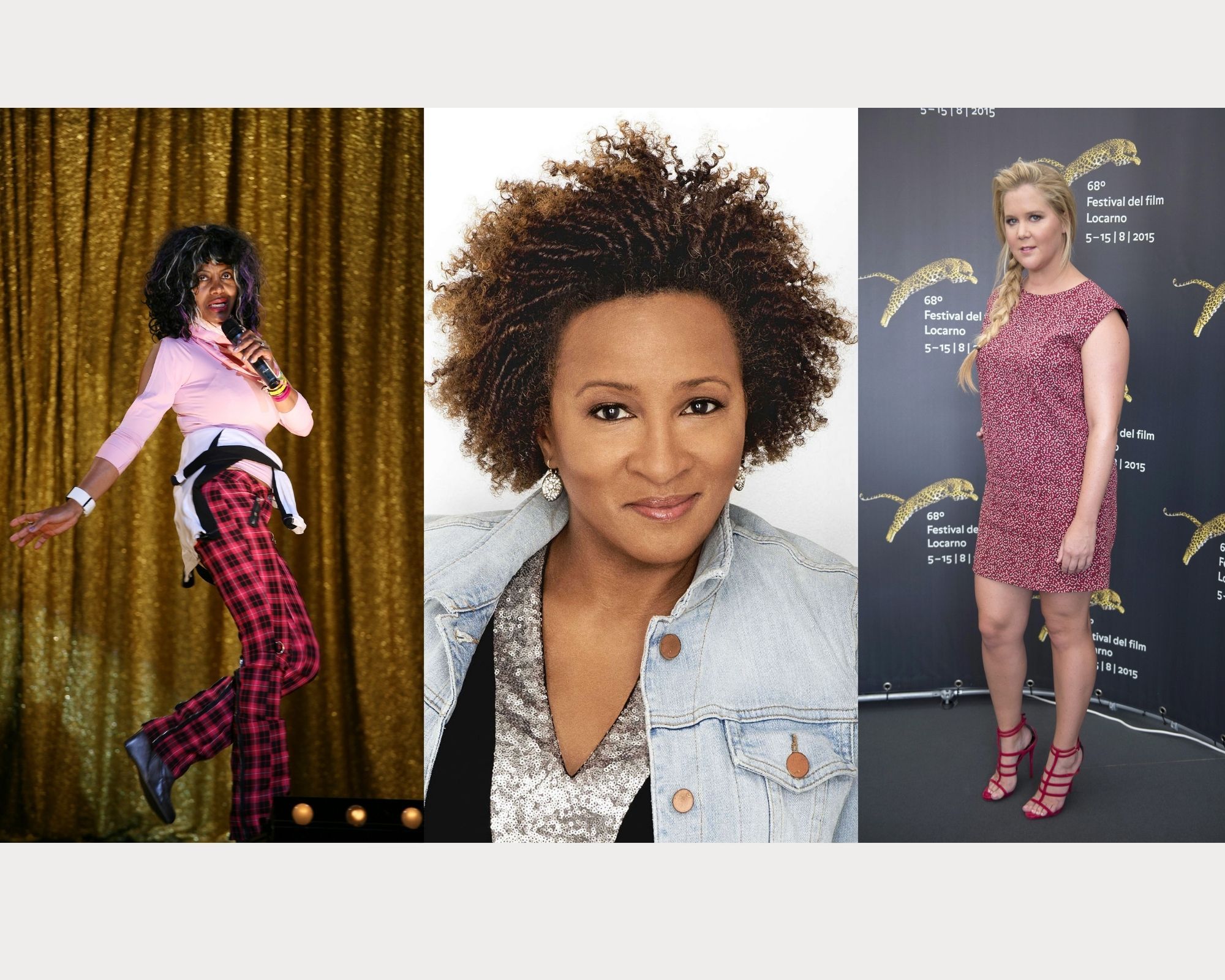 De izquierda a derecha, Regina Hall, Wanda Sykes y Amy Schumer