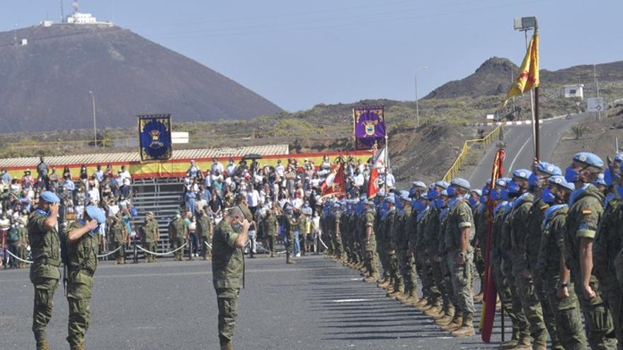 Despedida a militares que parten a Beirut en misión de Paz