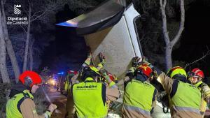 Imágenes de la actuación del Consorcio Provincial de Bomberos en el accidente