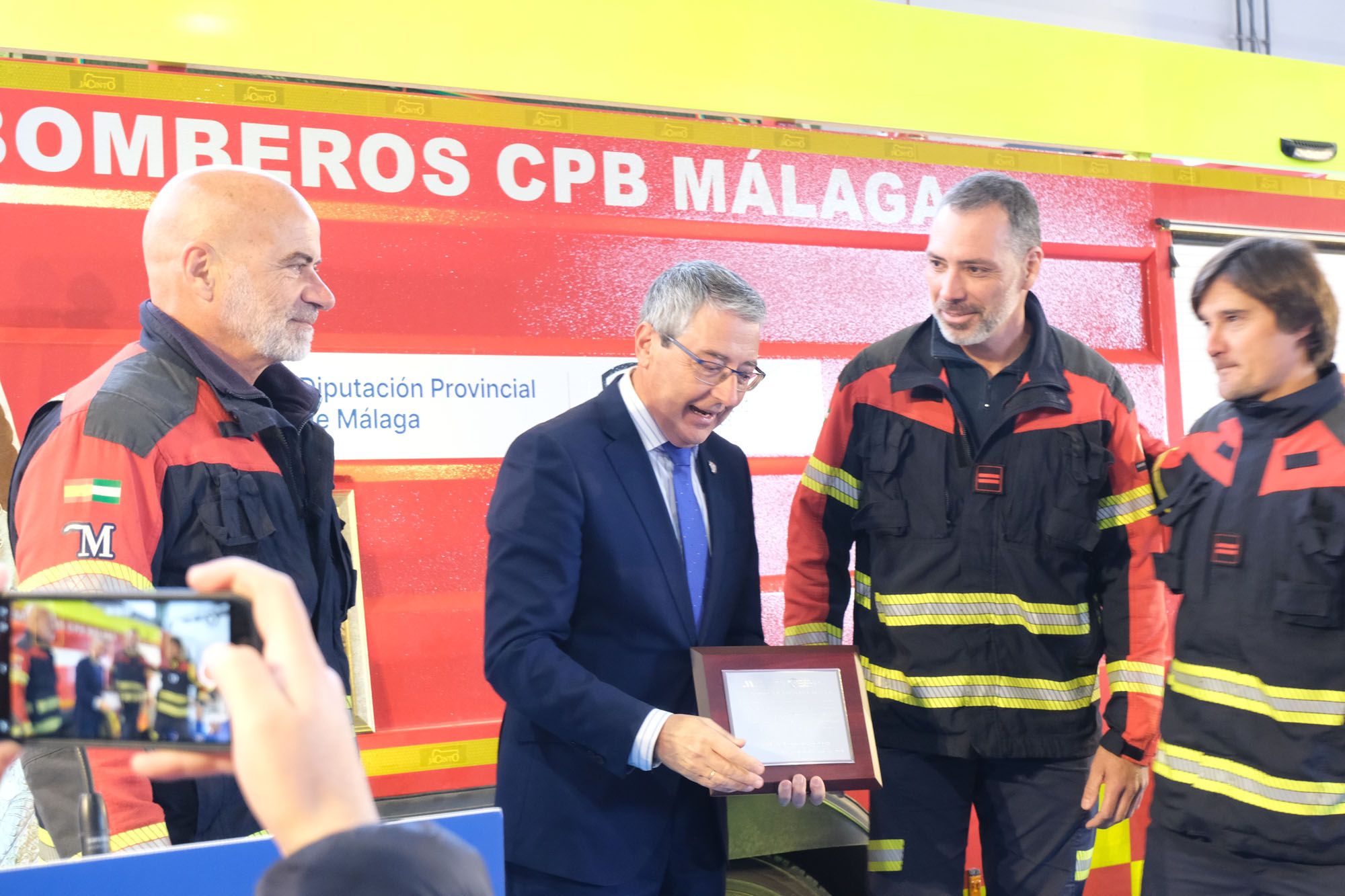 El Consorcio Provincial de Bomberos (CPB) de Málaga celebra el día de su patrón, San Juan de Dios, en el parque de bomberos de Antequera.