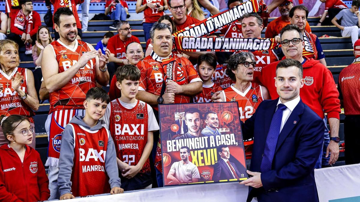 Xevi Pujol, el dia que va tornar al Nou Congost com a secretari tècnic del Baskonia