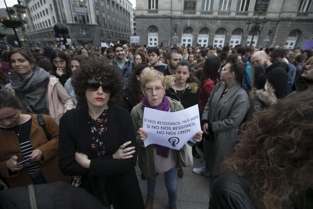 Concentración contra la sentencia a La Manada en Oviedo