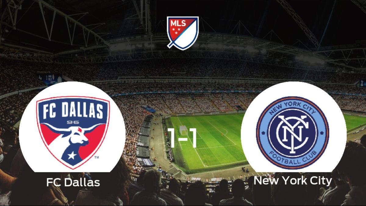 Reparto de puntos entre el FC Dallas y el New York City (1-1)