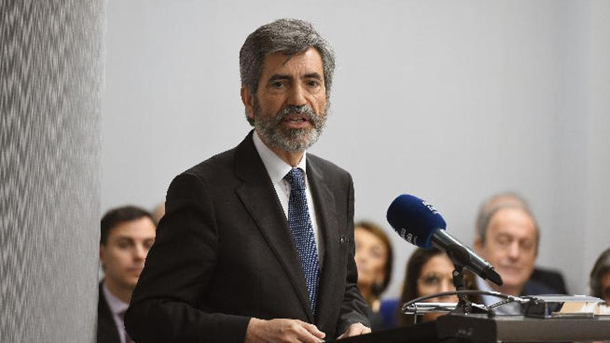 Carlos Lesmes, presidente del Consejo General del Poder Judicial, en una intervención pública