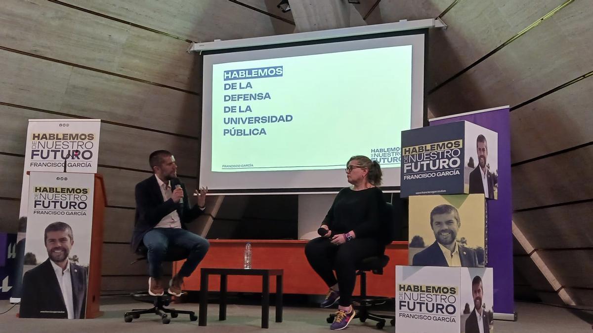 Francisco García durante la presentación de su candidatura.