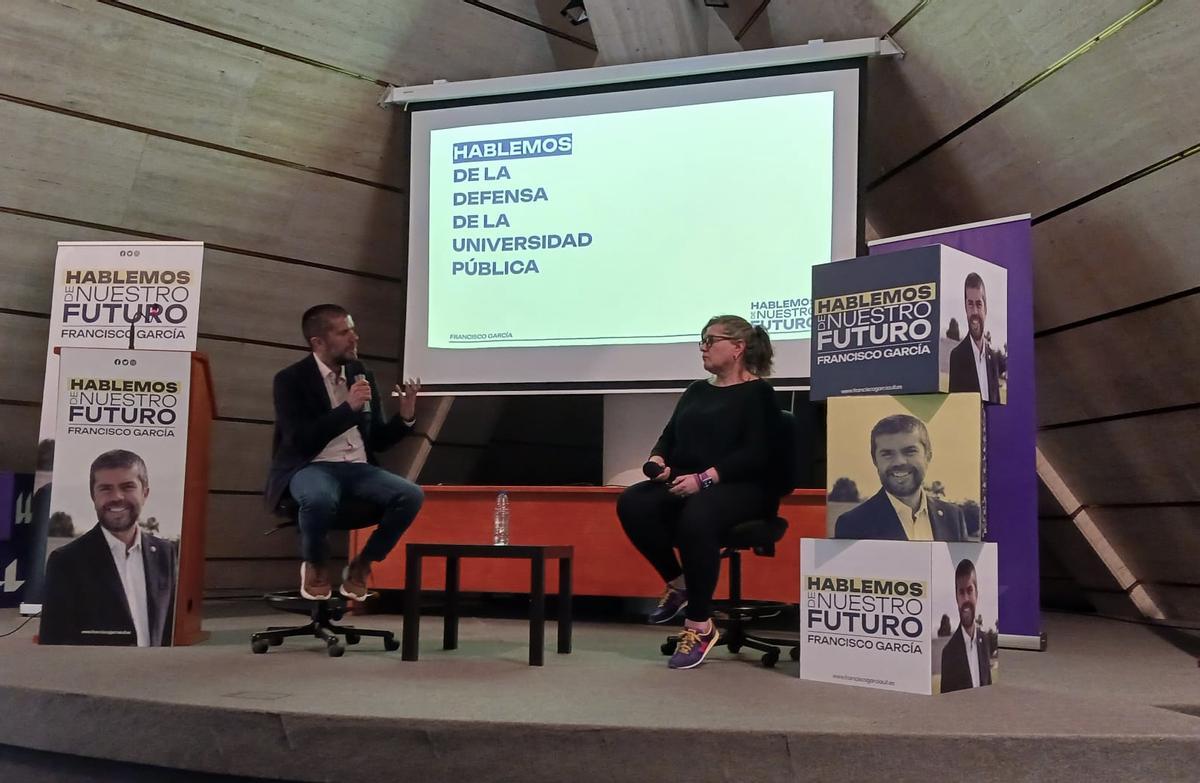 Francisco García durante la presentación de su candidatura.