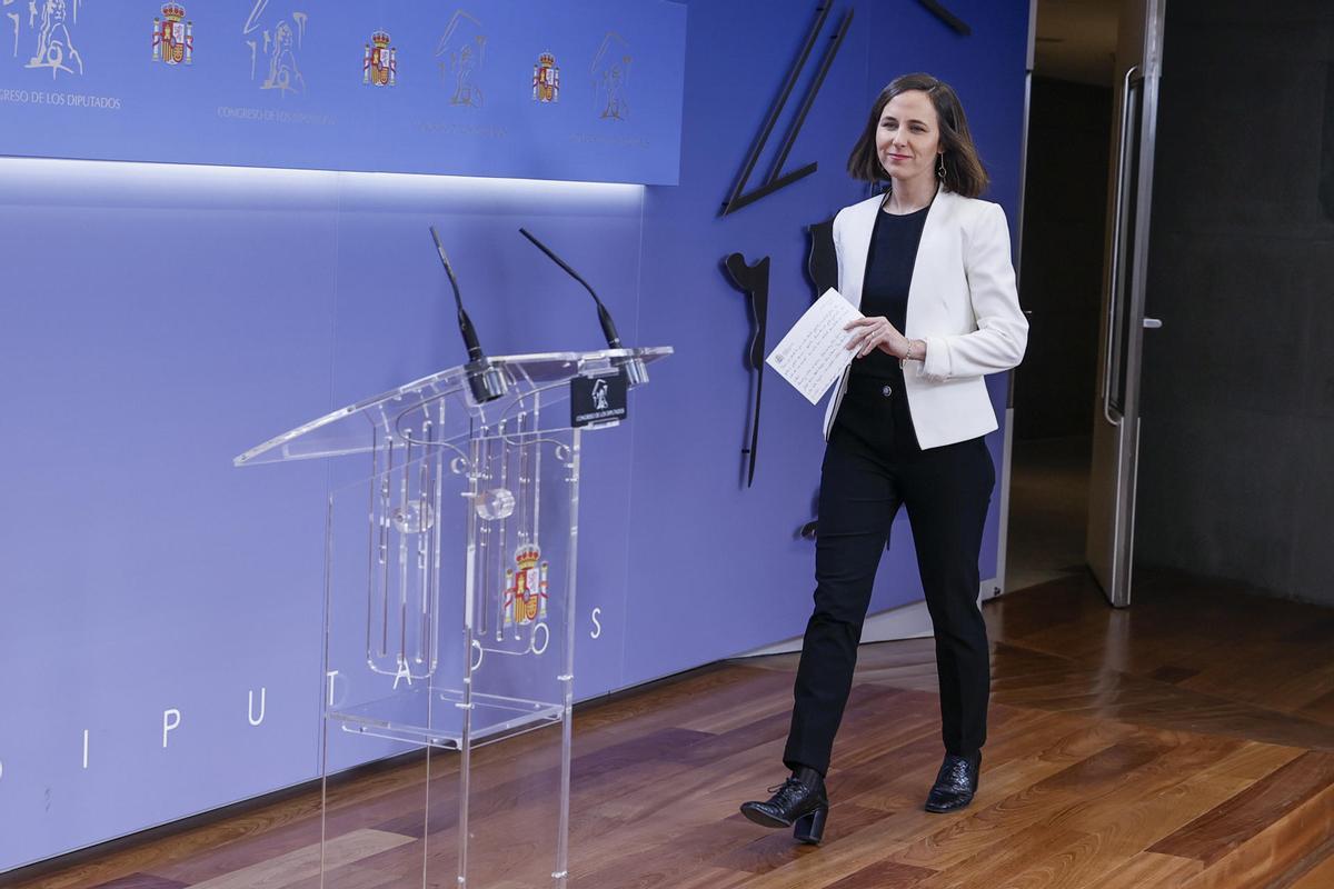 Ione Belarra, este jueves en el Congreso de los Diputados.