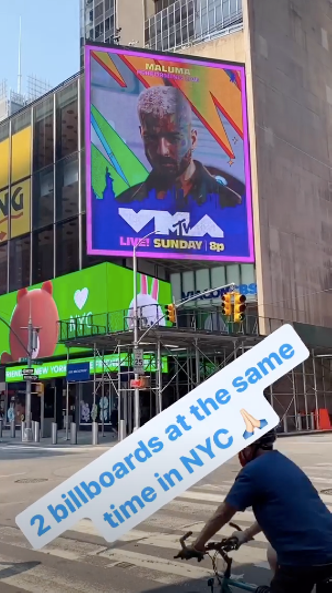 Segundo cartel del Maluma en Times Square