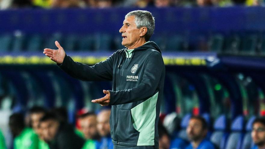 Quique Setién, en el Villarreal-Mallorca.