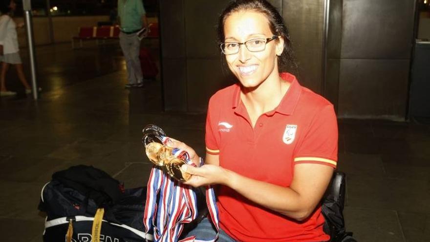 Teresa Perales ya está en casa con sus siete medallas