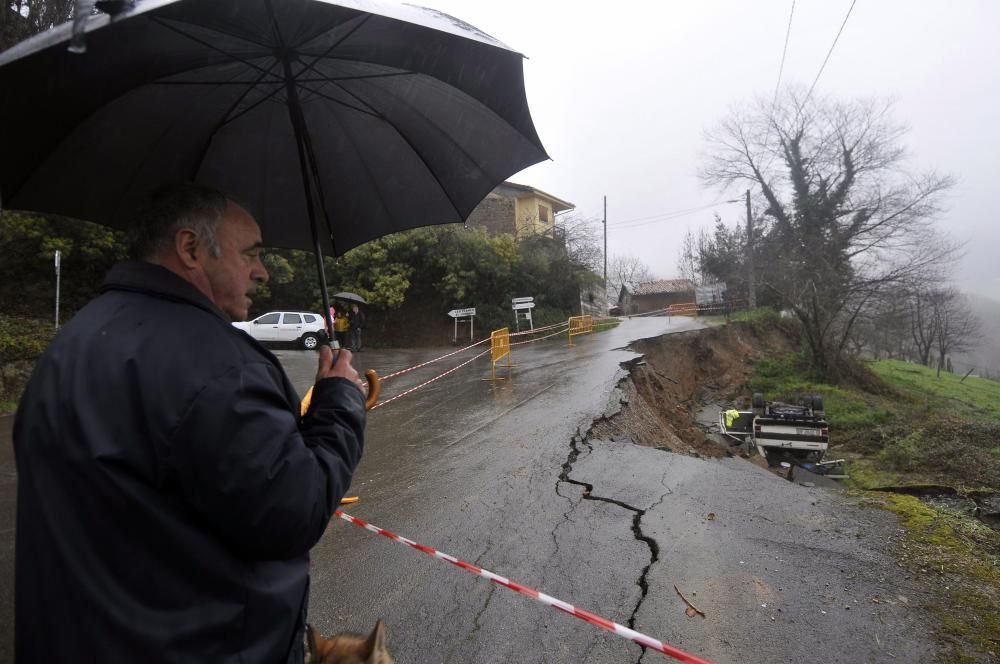 Temporal en Asturias: La zona donde se produjo el accidente mortal en Laviana