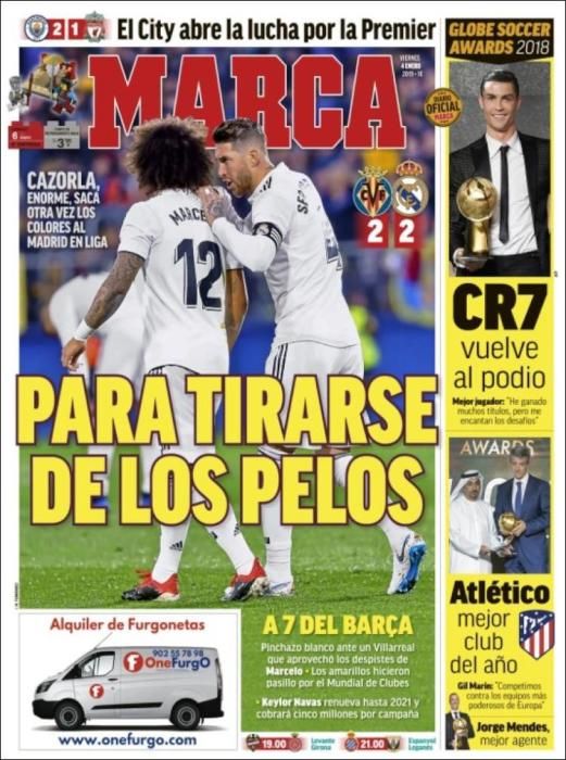 Portada MARCA viernes 4 de enero de 2018