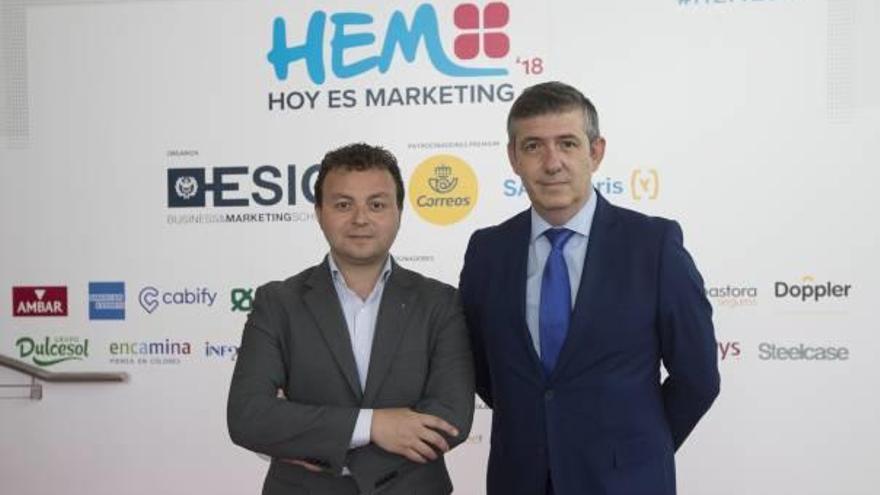 Eduardo Gómez y Agustín Carrilero, directivos de ESIC, ayer en València.