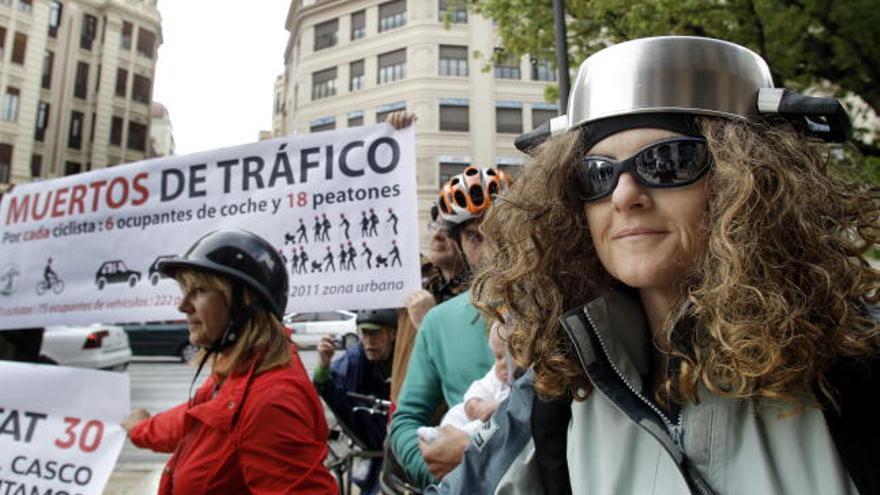 Protesta ayer en Valencia