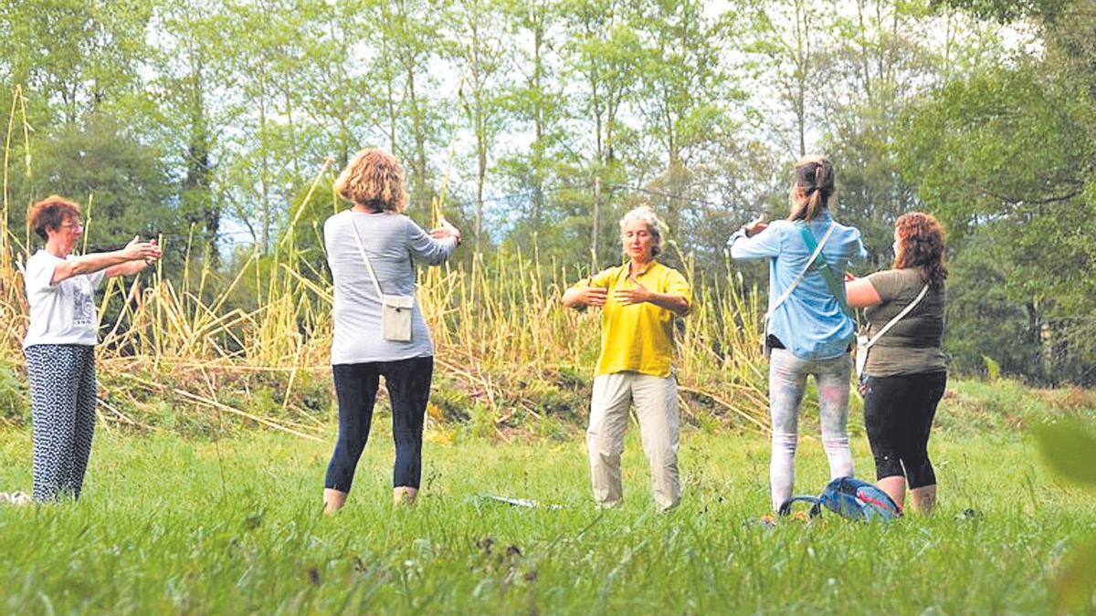 Una de les immersions guiades a la natura a la Garrotxa, en un estudi.