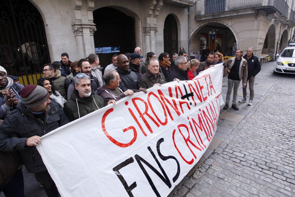 Protesta dels escombriaires de Girona
