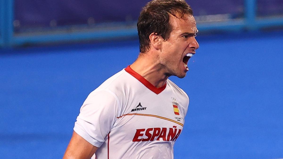 El jugador de l selección de hockey Álvaro Iglesias.