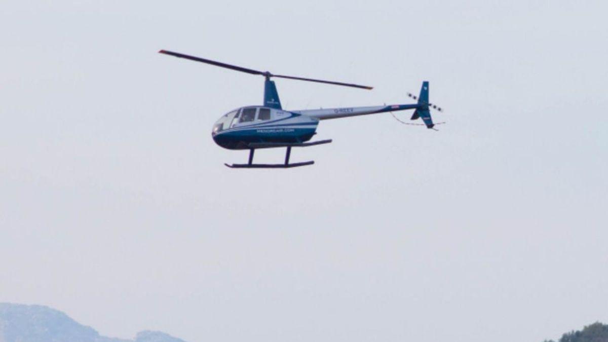 Ein Helikopter in der Tramuntana.