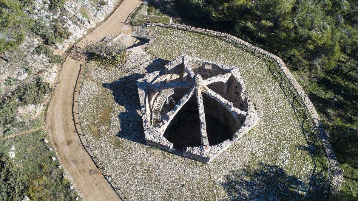 Pozos de nieve de la provincia de Alicante vistos desde las alturas