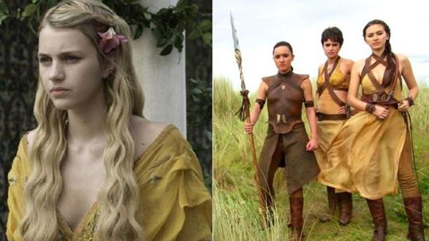 Nell Tiger Free es Myrzella - A la derecha, las hijas del príncipe Oberyn.