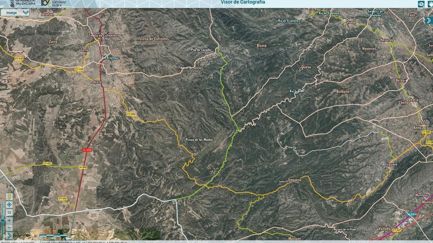 El Institut Cartogràfic precisa los límites entre la Canal de Navarrés y Ayora