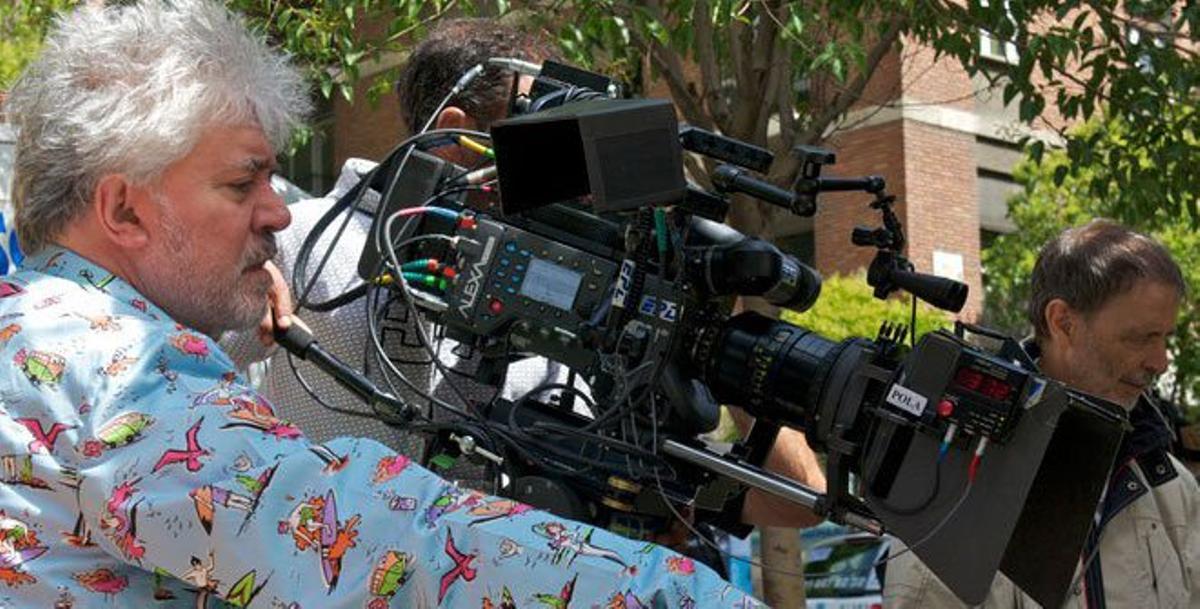 Almodóvar rodando en Madrid