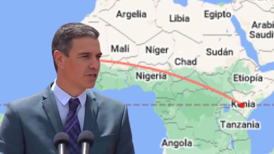 Sánchez se desvía 6.000 km en África y confunde hasta dos veces Kenia con Senegal