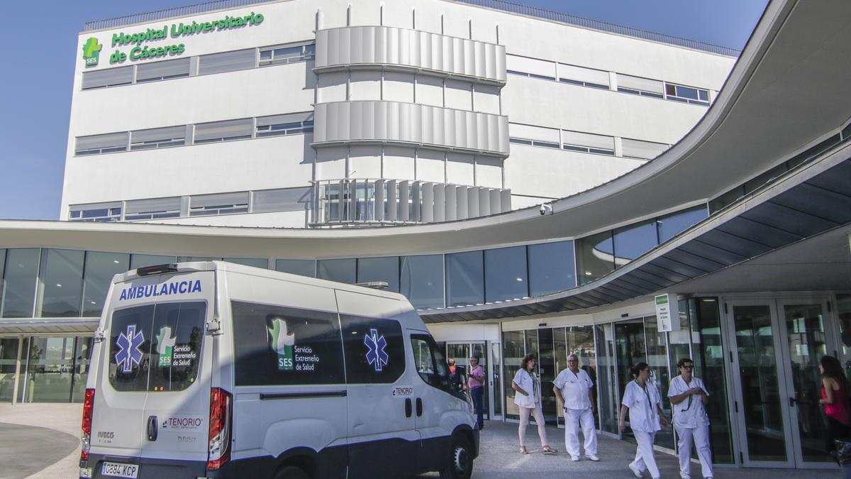 Una imagen del Hospital Universitario de Cáceres.