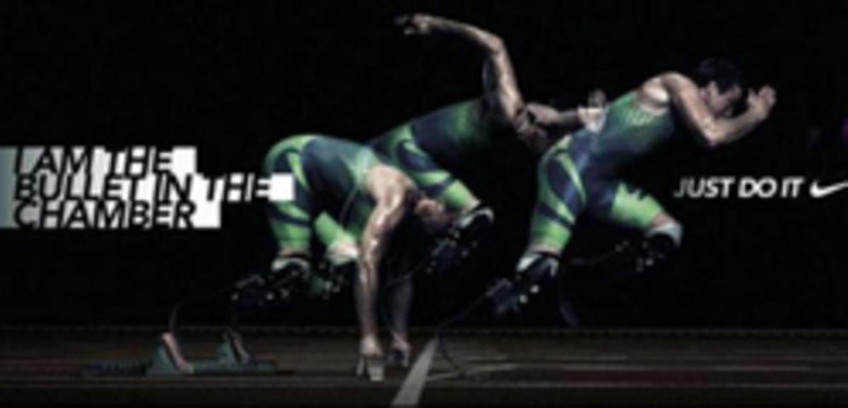 Publicitat de Nike on apareix Oscar Pistorius.