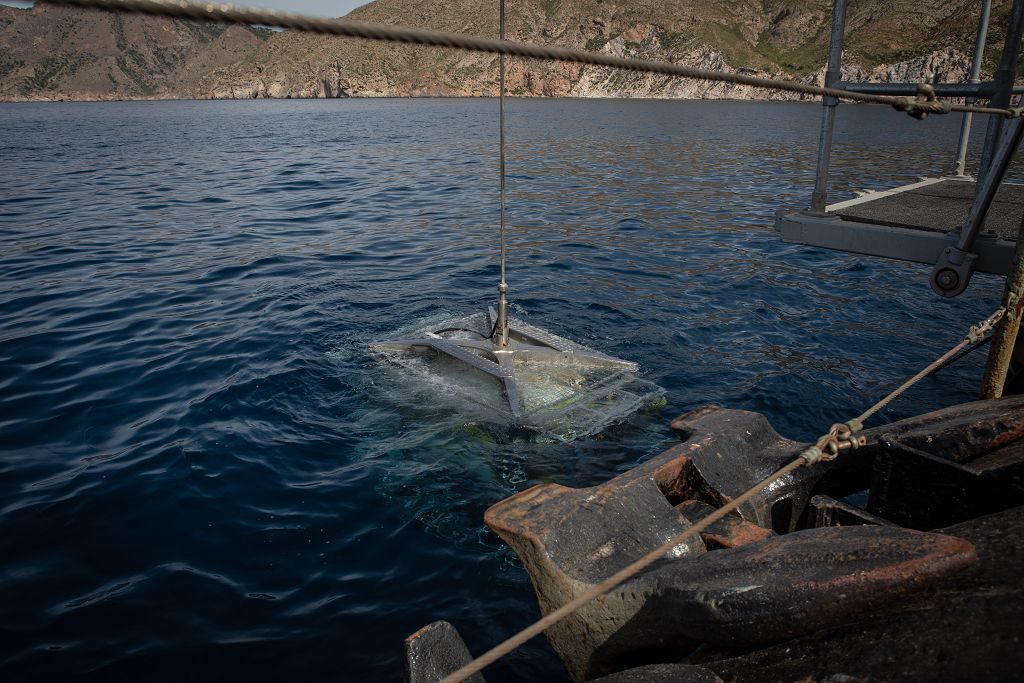 Demostración en Cartagena del nuevo robot de la Armada, el ROV ‘Leopard’