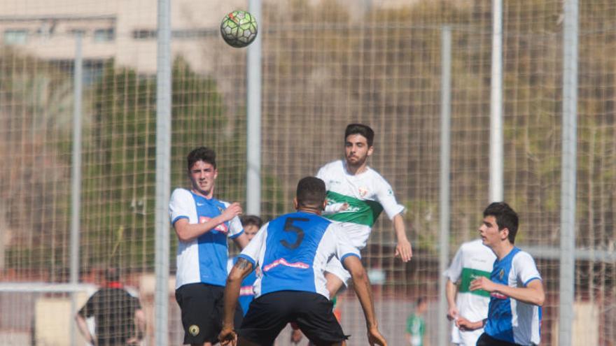 Imagen del partido disputado esta tarde en la Ciudad Deportiva de Elche