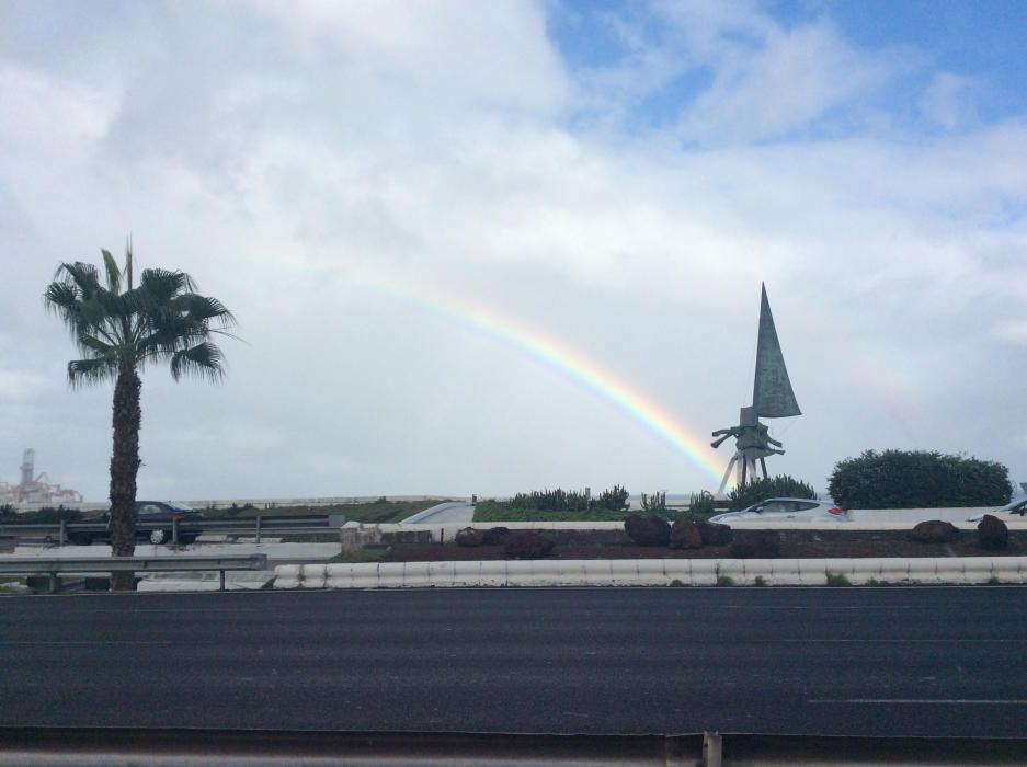 Arcoíris y lluvias en Las Palmas de Gran Canaria (26/11/16)