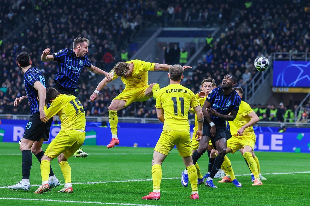 Acción del Inter-Bodo en el Giuseppe Meazza