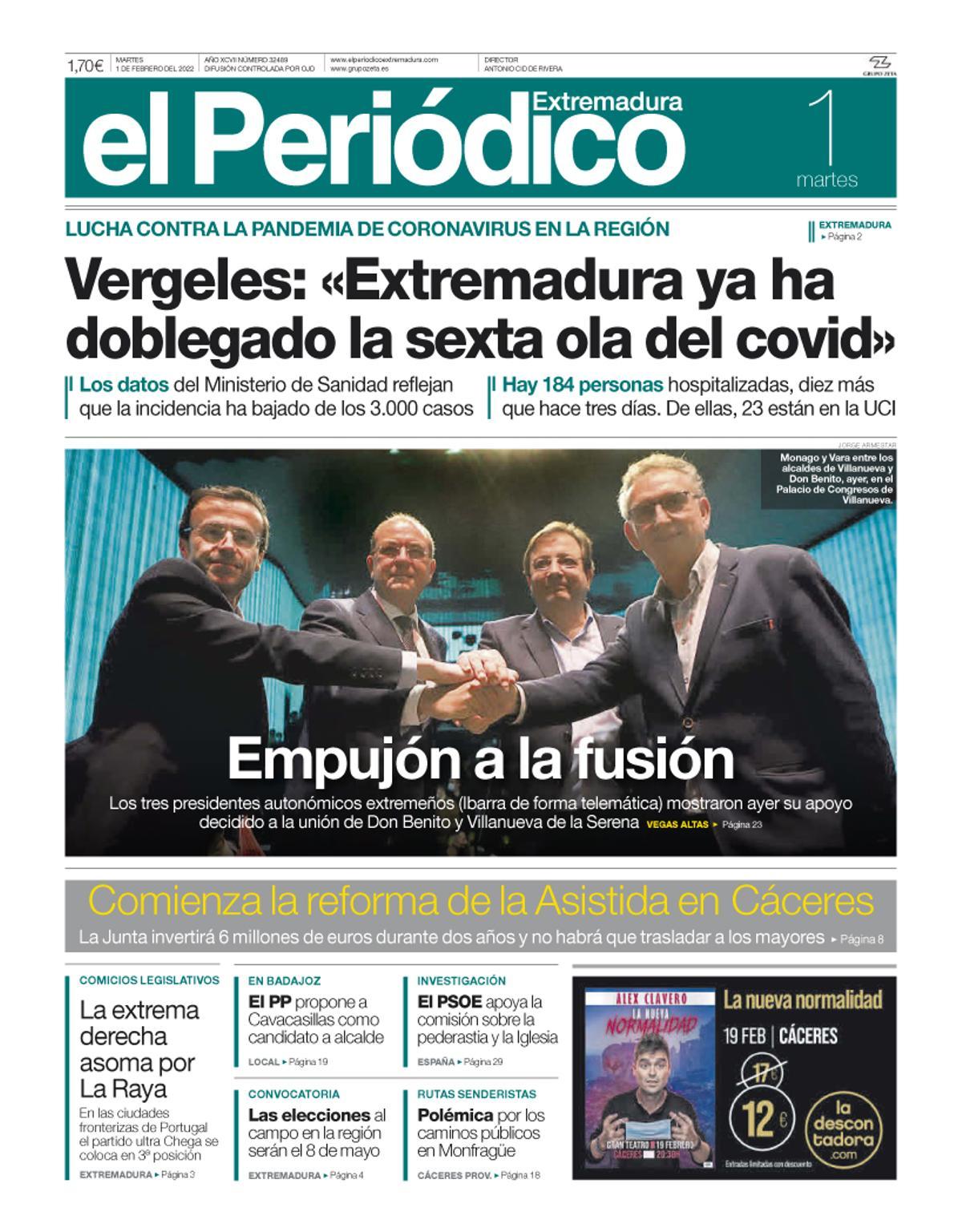 Consulta la portada correspondiente al día 1 de febrero del 2022