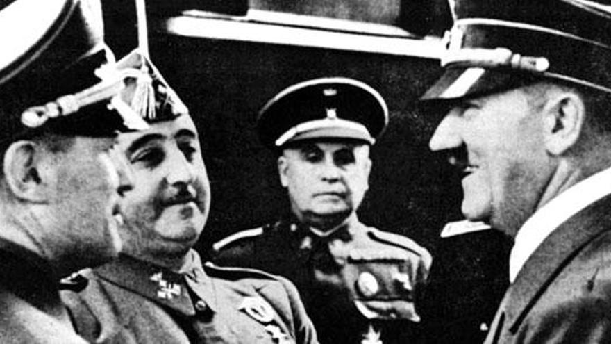 Franco y Hitler durante su encuentro en Hendaya.