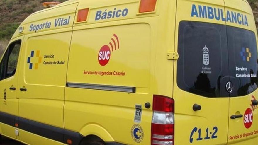 Herido un motorista de 80 años tras sufrir una caída en La Palma