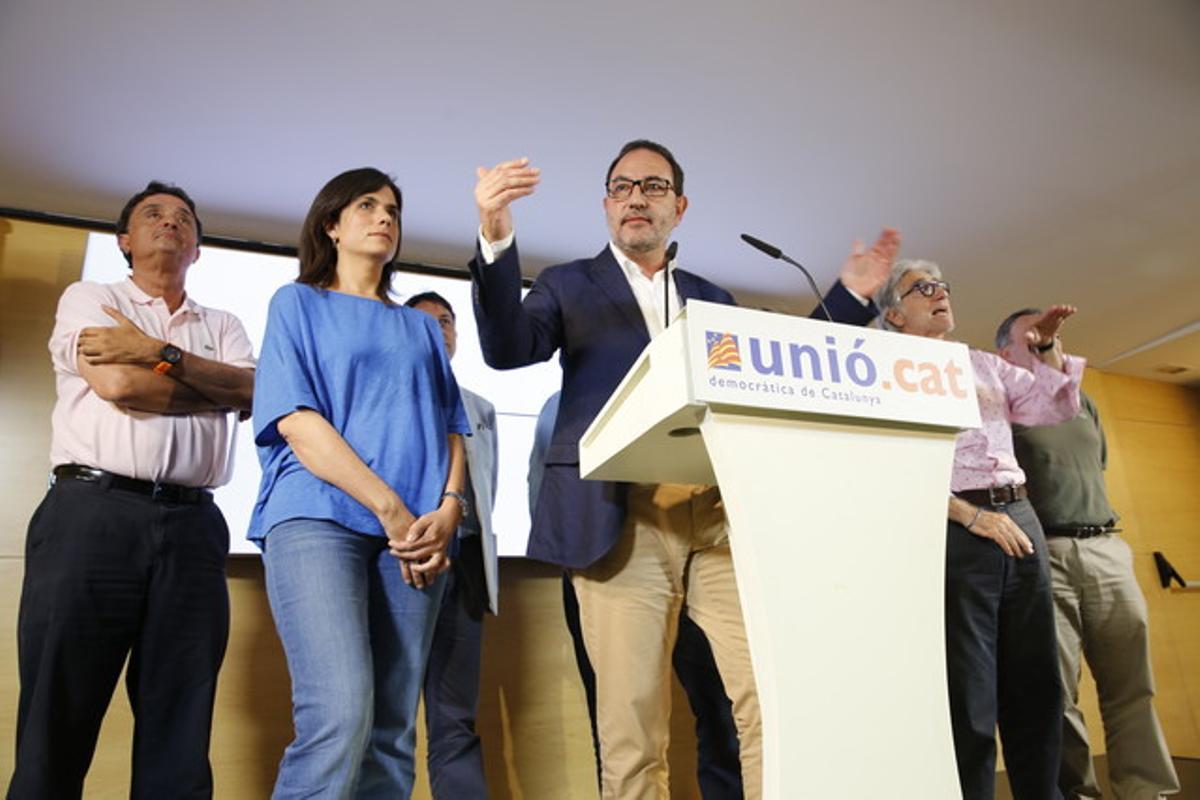 Espadaler, després de la votació dels militants d’Unió de diumenge passat.