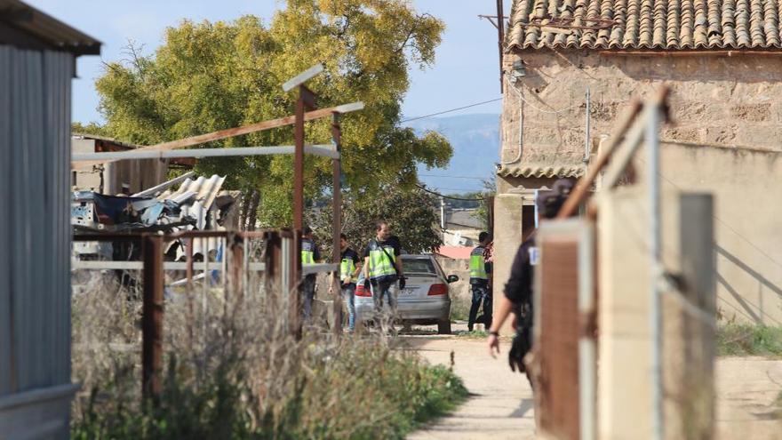 Imagen reciente del poblado de Son Banya, durante una redada.