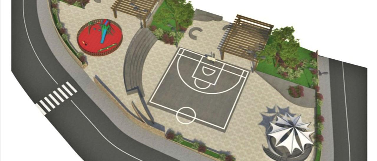 Infografía de la futura plaza que se construirá en el barrio veguero de La Bodeguilla. | | LP/DLP