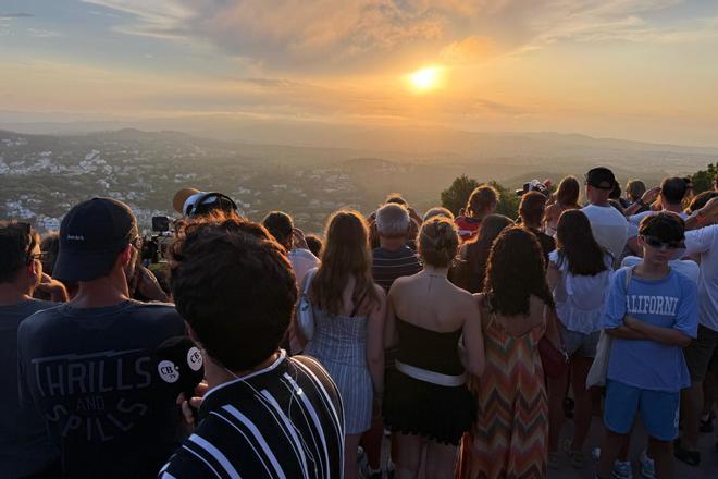 Les imatges de l'eclipsi al far de Sant Sebastià