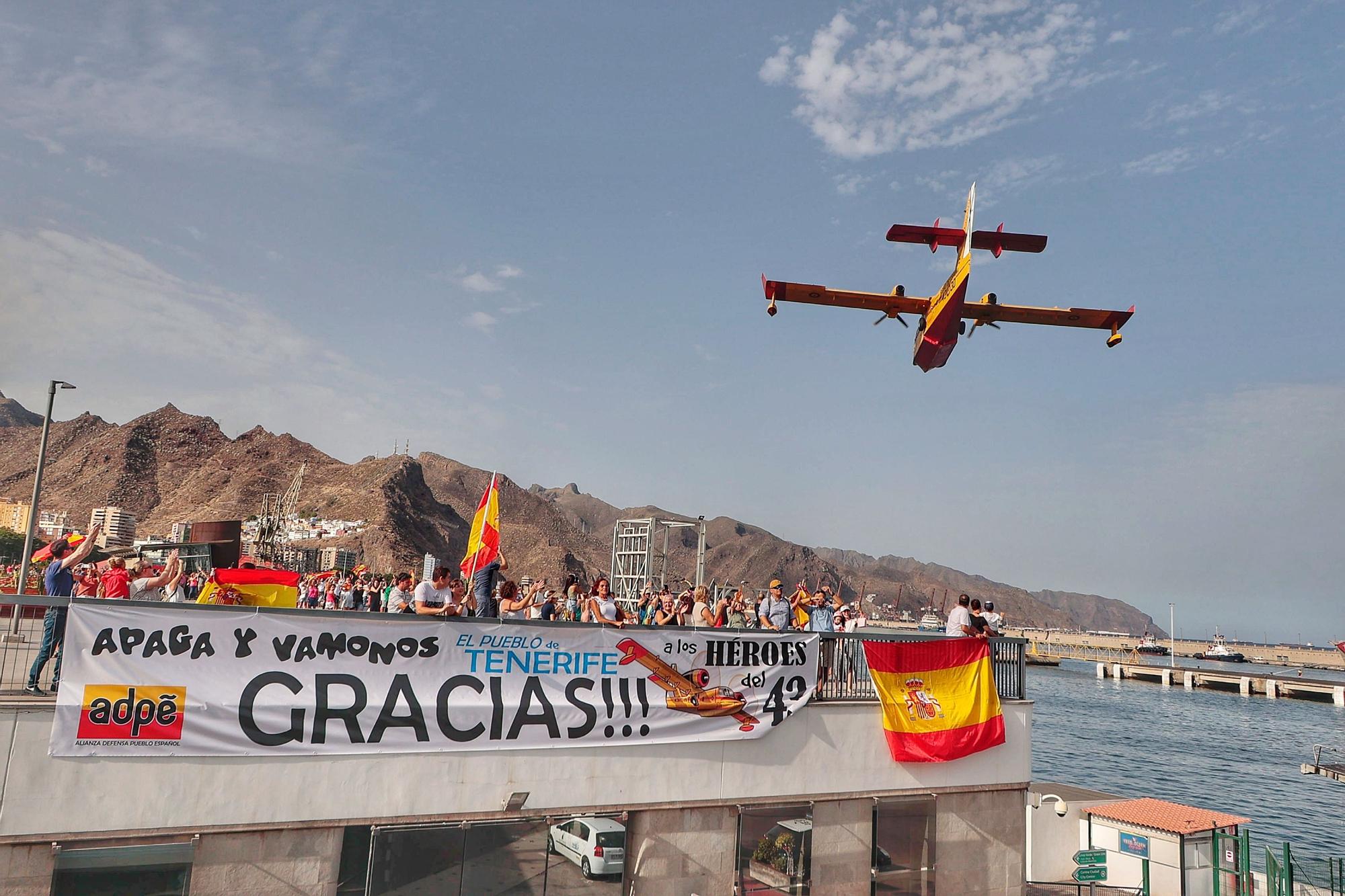 Tenerife agradece a los medios aéreos su lucha contra el incendio