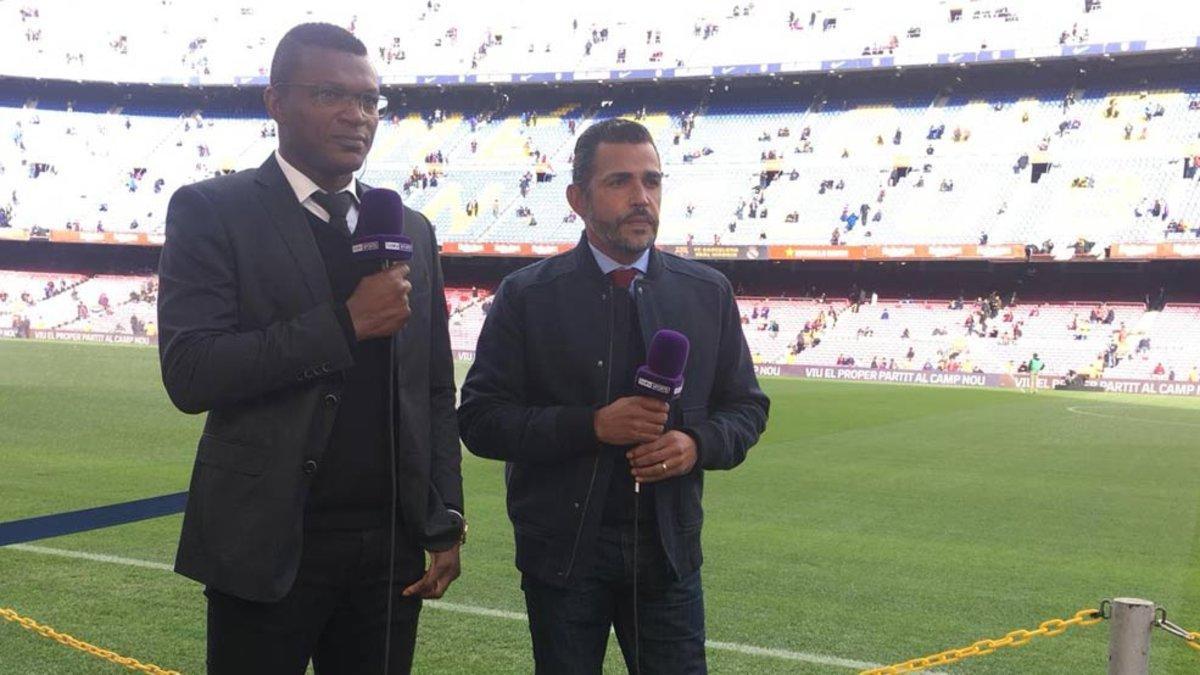 El brasileño Sony Anderson, antes del Clásico en el Camp Nou