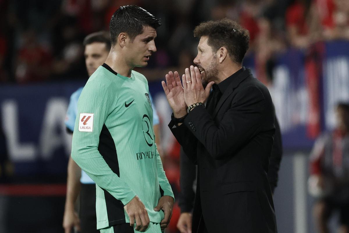 Álvaro Morata y Diego Pablo Simeone.