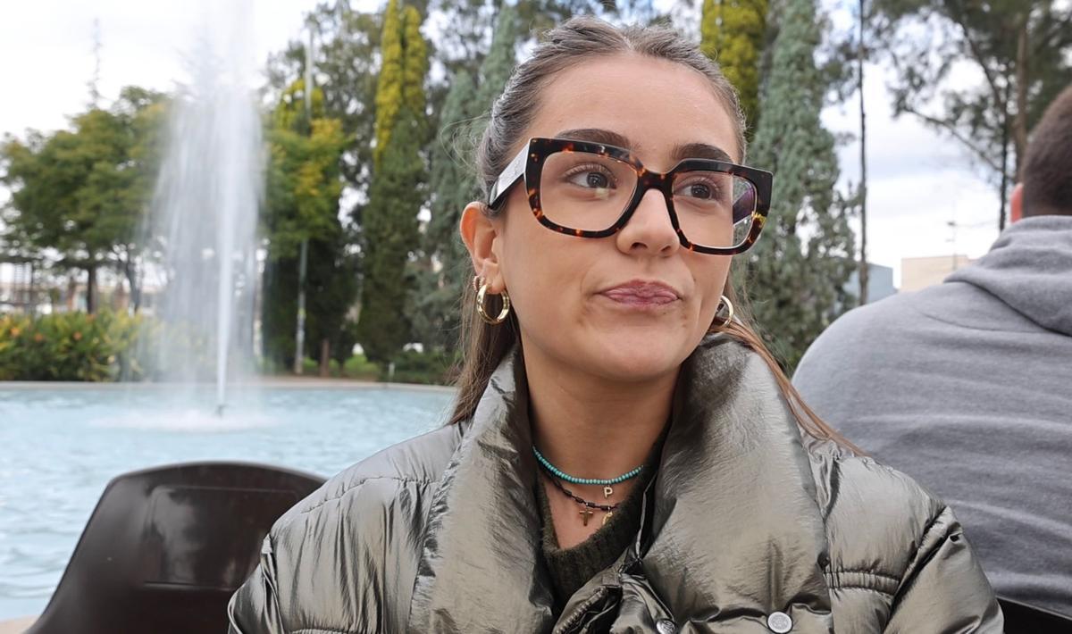 Paula Portolés, durante la entrevista.