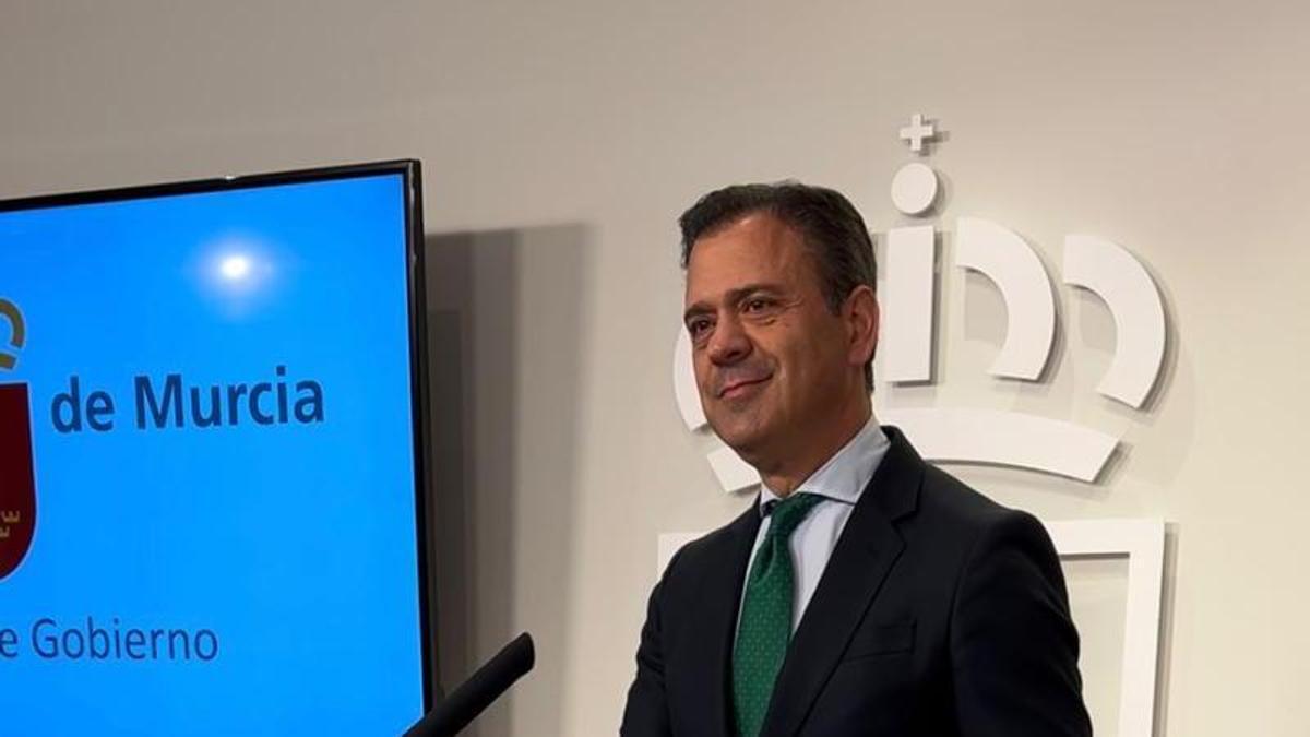 Marcos Ortuño, en la rueda de prensa del Consejo de Gobierno, este jueves
